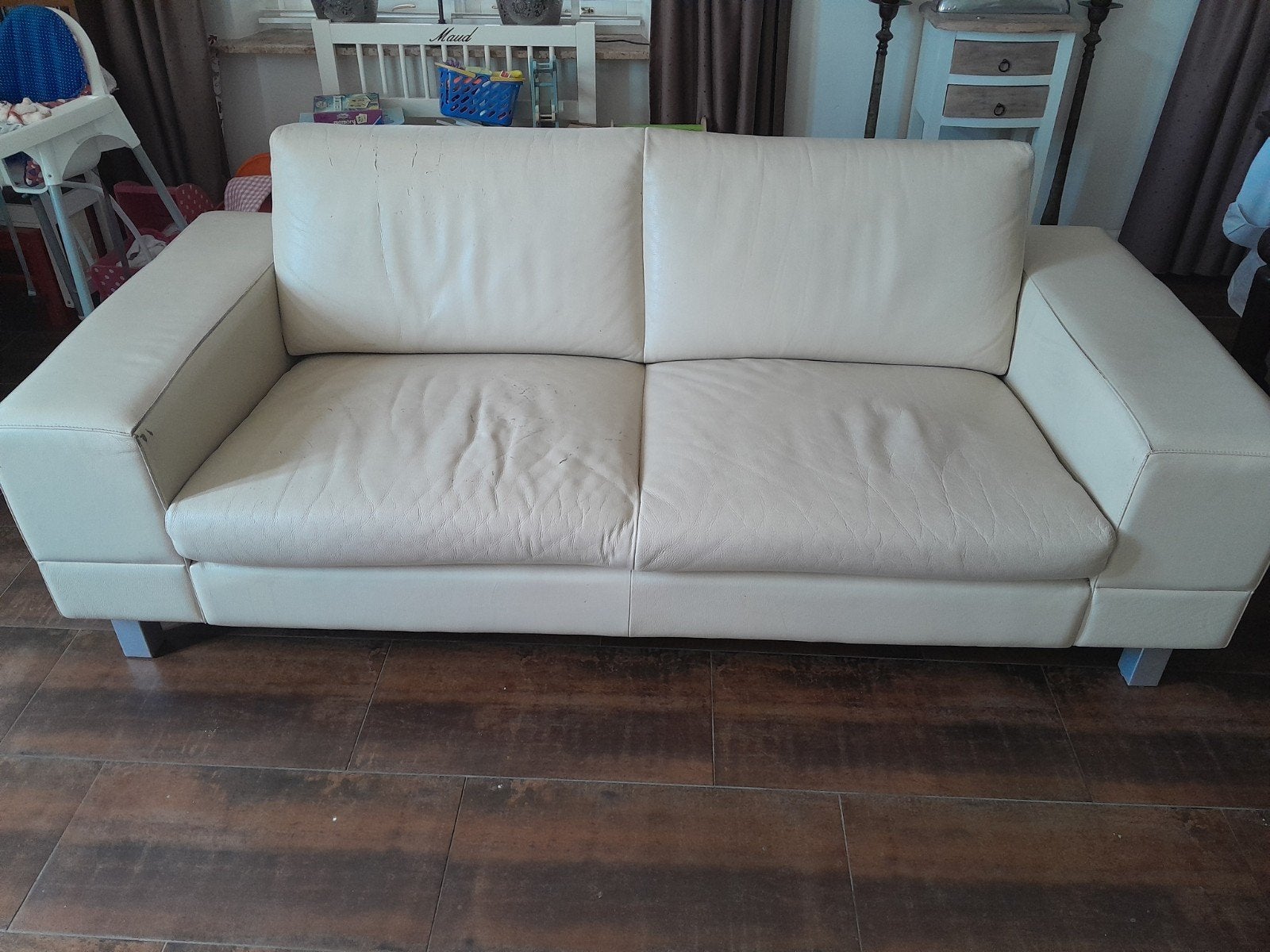 Leolux Antipode bank van leer - 200x90cm, Huis en Inrichting, Ophalen, Gebruikt, 150 tot 200 cm, Tweepersoons