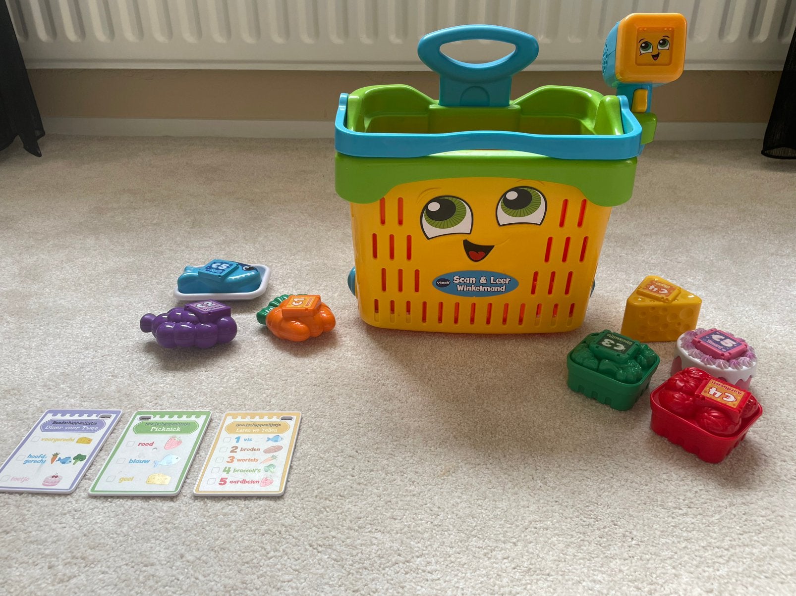 Vtech scan en leer winkelmand, Kinderen en Baby's, Speelgoed | Vtech, Ophalen, Zo goed als nieuw, 6 maanden tot 2 jaar