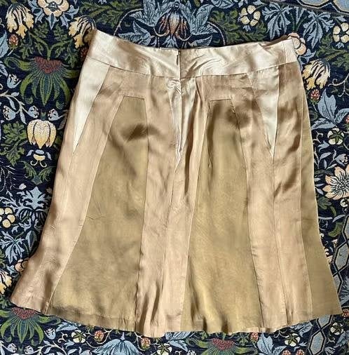 Turnover zijden rok maat 38, Kleding | Dames, Maat 38/40 (M), Beige, Ophalen of Verzenden, Zo goed als nieuw