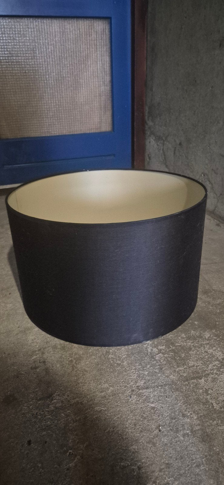 Zwarte ronde lampenkap - 2 stuks, Ophalen, Gebruikt, 25 tot 50 cm, Rond