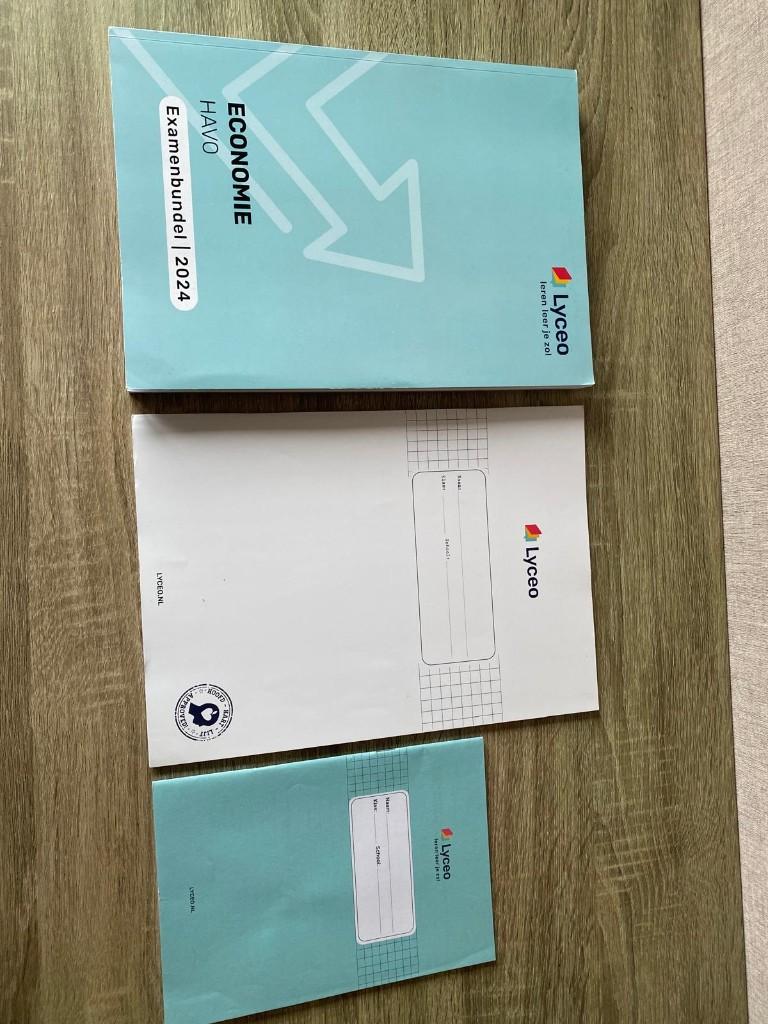HAVO Lyceo Examenbundel economie 2024 + bijbehorende schrift, Lyceo, Ophalen of Verzenden, Zo goed als nieuw, Economie en Marketing