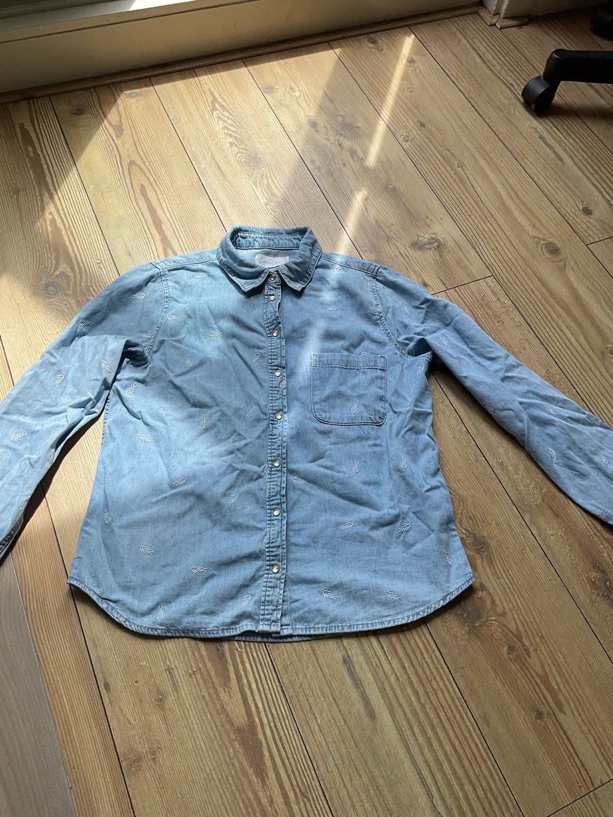 Cotton Club spijkerblouse met lange mouwen maat M, Ophalen of Verzenden, Gedragen, Maat 38/40 (M), Blauw