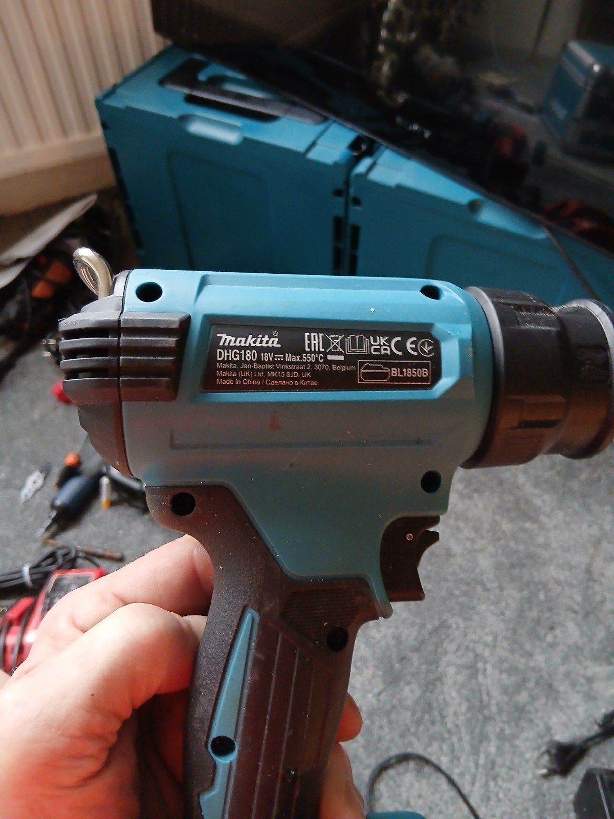 Makita DHG180 18V Accu Heteluchtpistool, Ophalen of Verzenden, Gebruikt