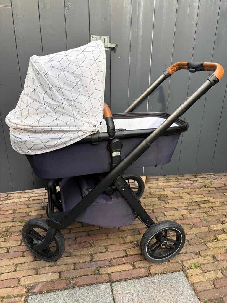 Dubatti kinderwagen blauw met veel accessoires, Ophalen, Gebruikt, Combiwagen, Overige merken