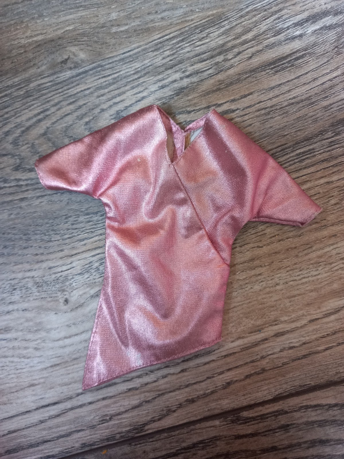 Vintage Jem  Doll roze metallic tuniek., Verzamelen, Poppen, Verzenden, Gebruikt, Fashion Doll