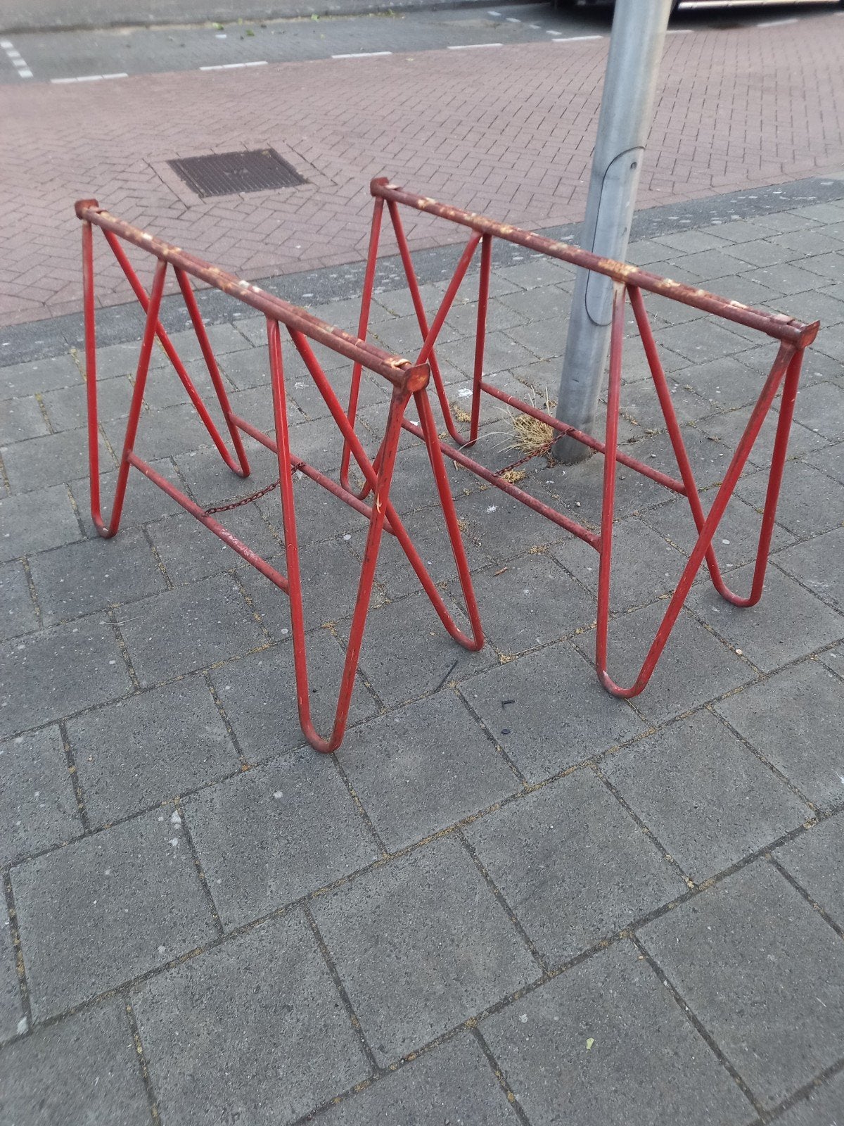 Schragen 2 stuks 80 cm hoog  steiger, Doe-het-zelf en Verbouw, Steigers, Ophalen, Overige typen, Minder dan 2 meter