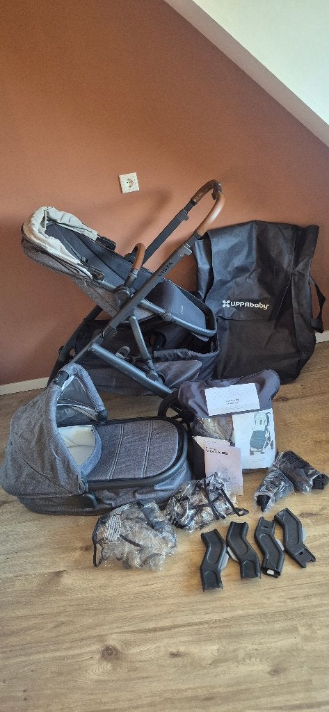 UPPAbaby Vista V2 kinderwagen compleet, Gebruikt, Duowagen, Combiwagen, Ophalen