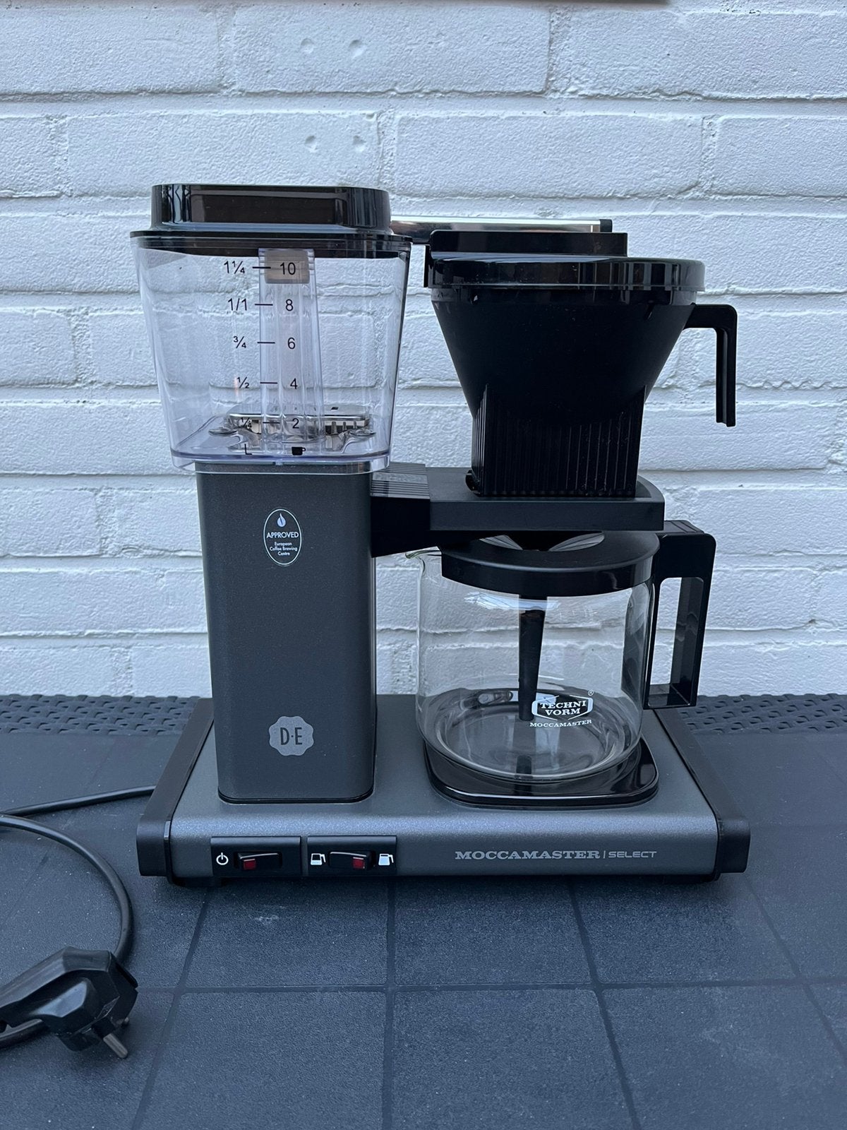 Douwe Egberts Moccamaster - Stone Grey, Witgoed en Apparatuur, Koffiezetapparaten, Koffiemachine, Gemalen koffie, Ophalen of Verzenden