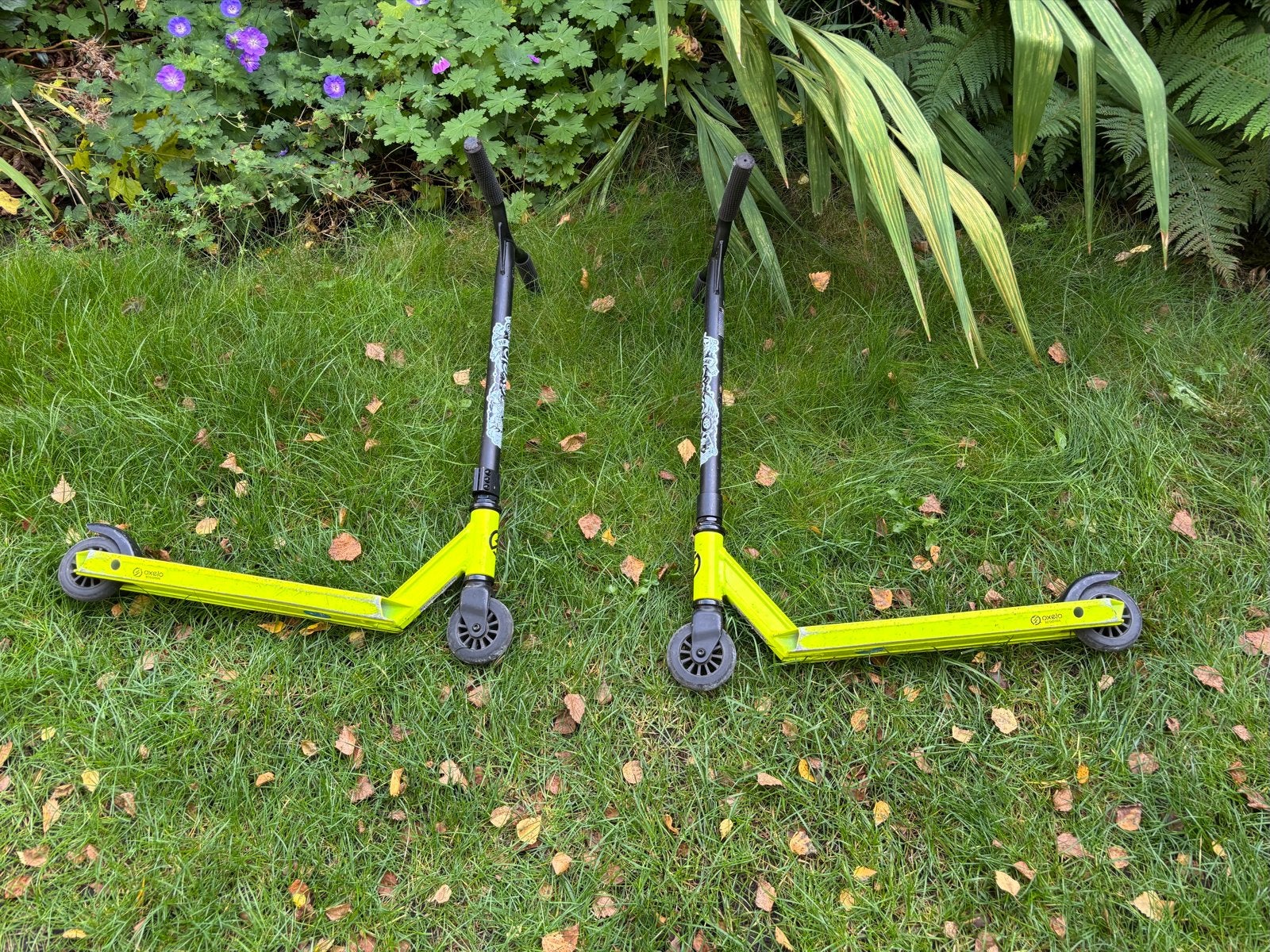Stuntstep Oxelo MF One - Geel (2 stuks beschikbaar), Fietsen en Brommers, Ophalen, Gebruikt, Gewone step