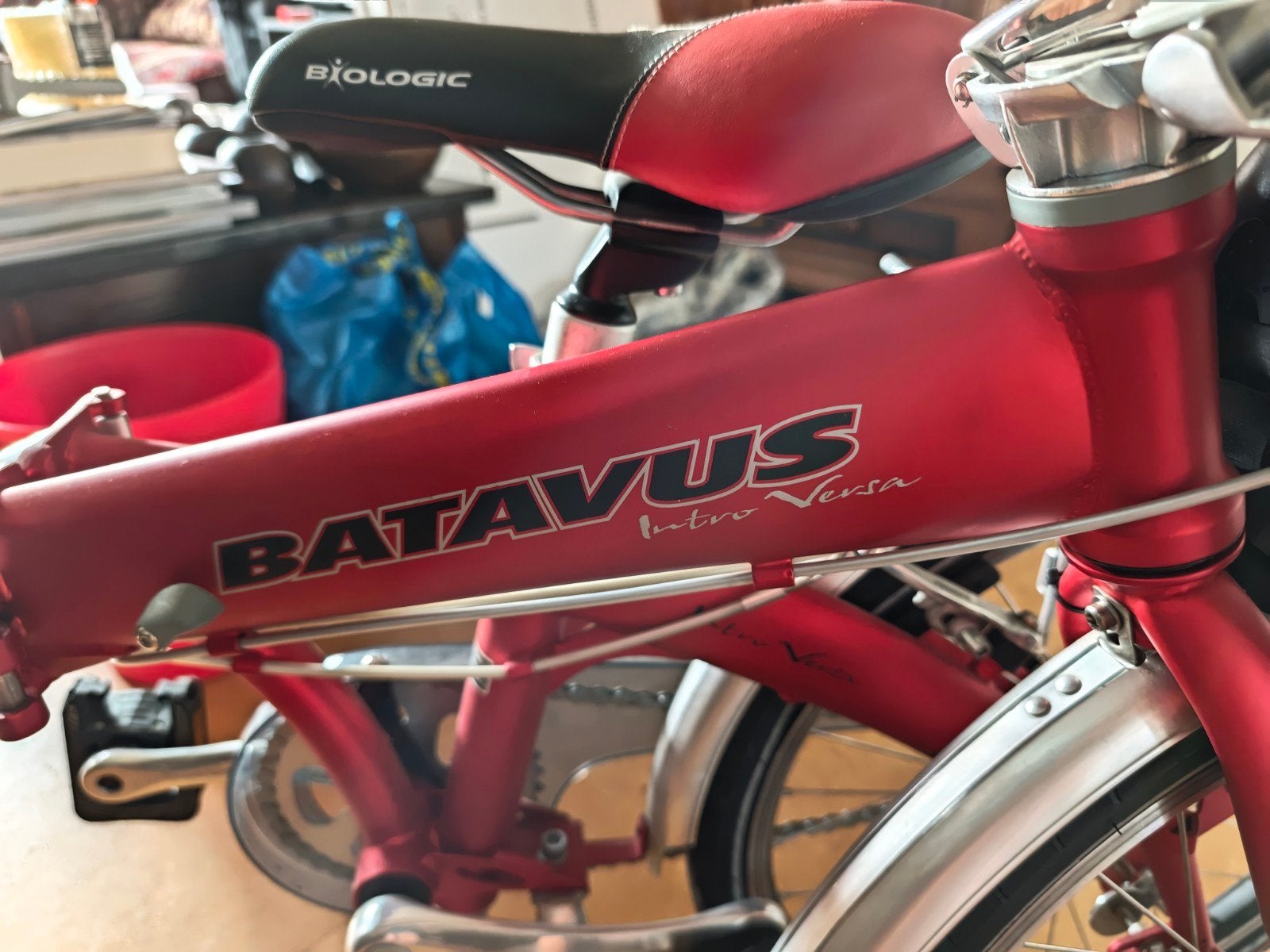 Batavus Intro Versa vouwfiets - Rood, Fietsen en Brommers, Fietsen | Vouwfietsen, 20 inch of meer, Gebruikt, Velgrem, Versnellingen