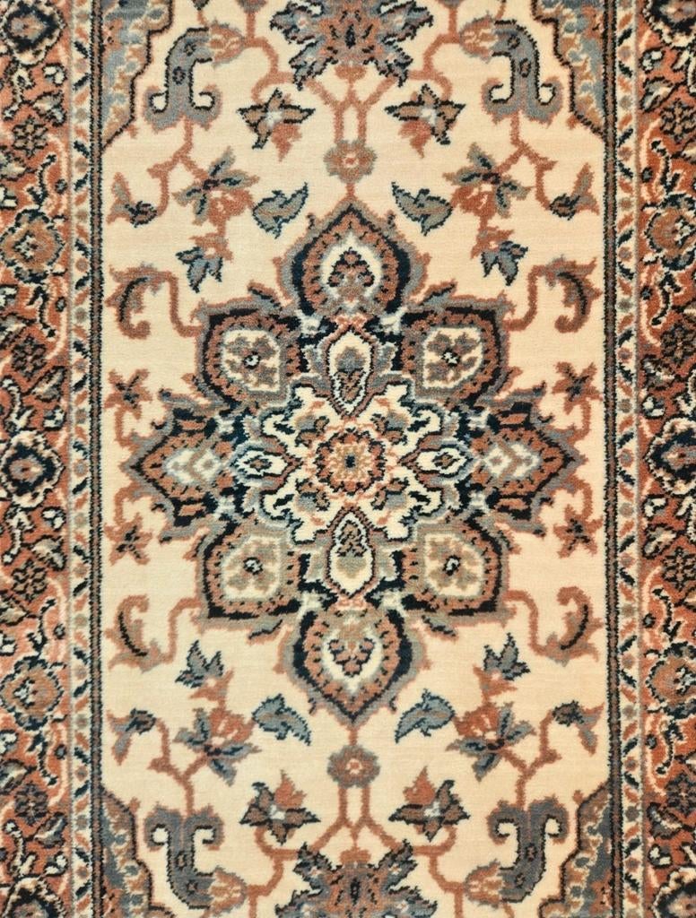 Vintage Perzisch wol vloerkleed Royal Khabir pink 64x134cm, 100 tot 150 cm, Crème, Onbekend, Rechthoekig