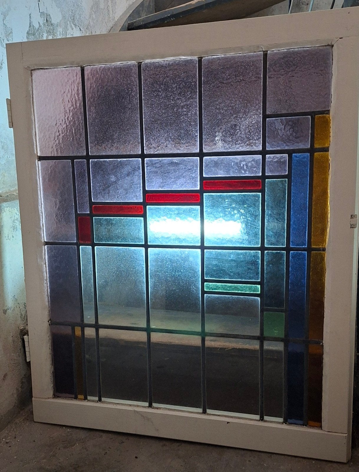 Glas in lood raam, Ophalen, Gevelraam of Ruit, Minder dan 80 cm, Glas in lood