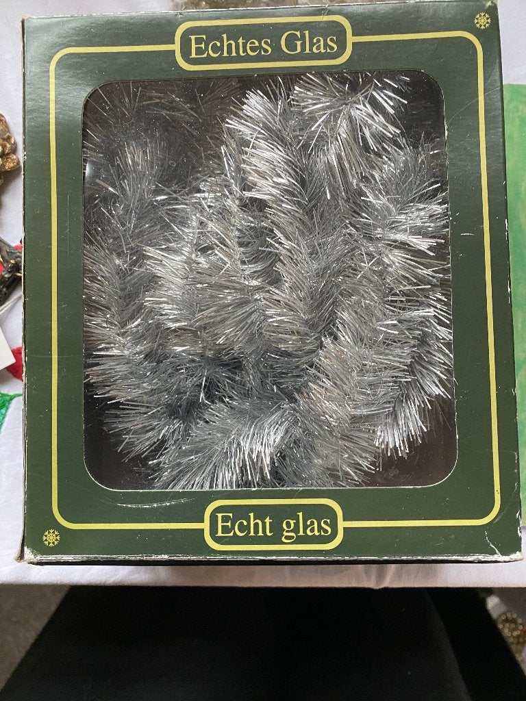 Tinsel Prachtige Vintage Zilverslinger KERST, Ophalen of Verzenden, Zo goed als nieuw