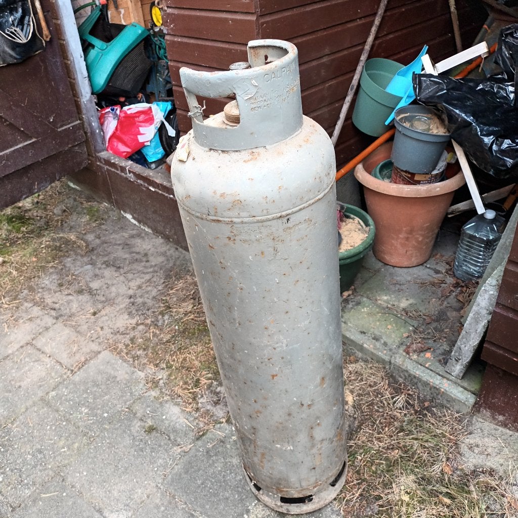 Gratis af te halen. Gasfles met nog inhoud, Caravans en Kamperen, Kampeeraccessoires, Ophalen, Gebruikt