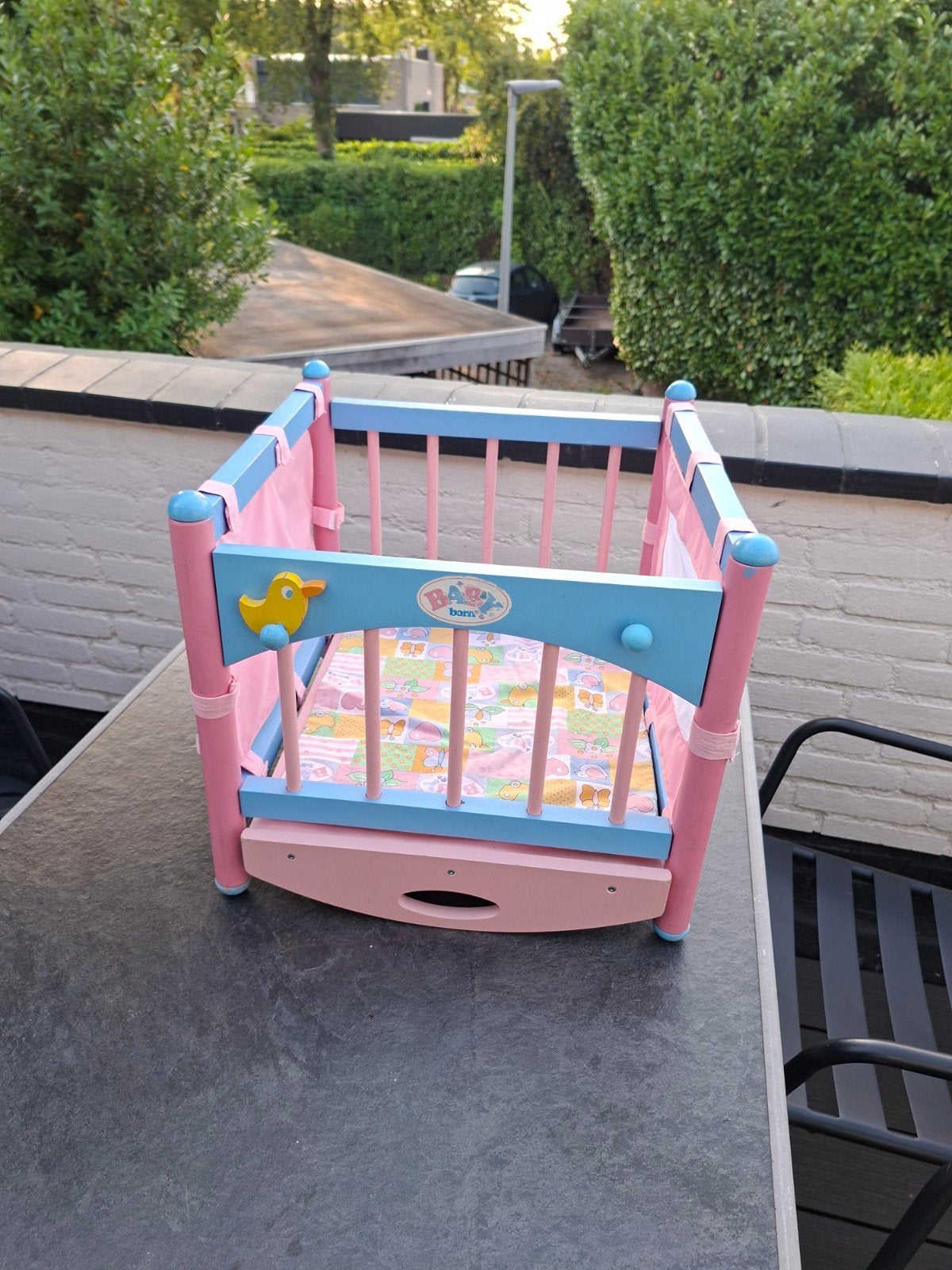 Baby Born poppenbox met uitschuif plateau en dekentje, Ophalen, Gebruikt, Babypop