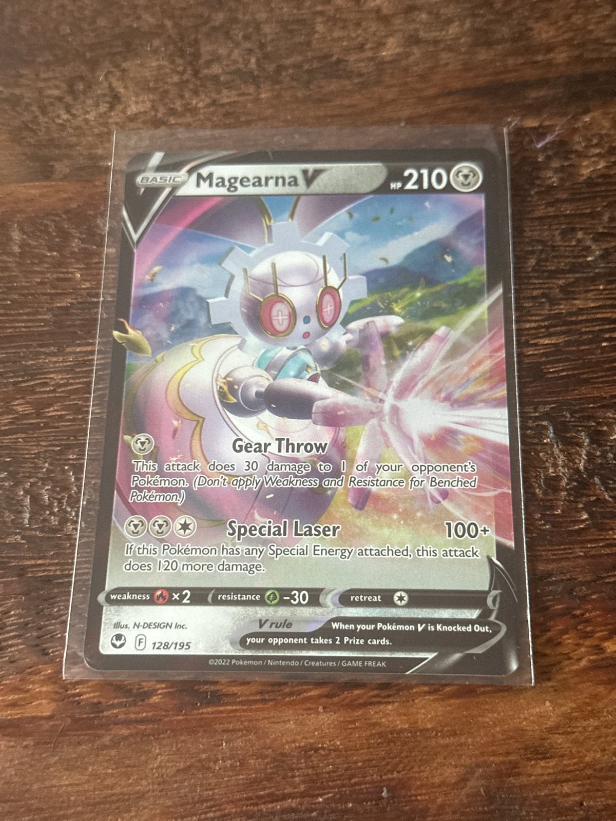 Magearna V Pokémon kaart 128/195, Ophalen of Verzenden, Zo goed als nieuw, Losse kaart