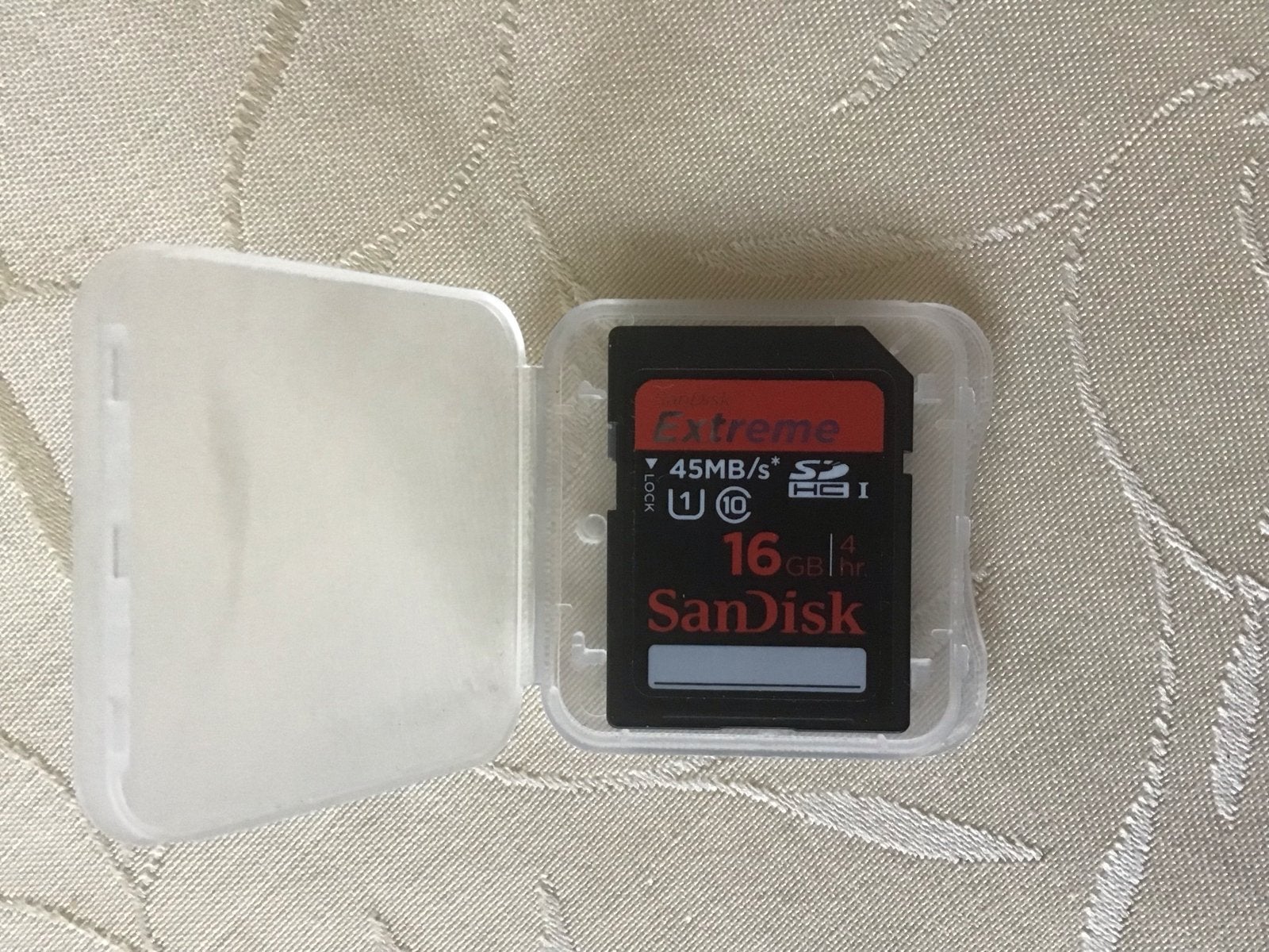 Sandisk Extreme SDHC 16GB Geheugenkaart, Audio, Tv en Foto, Gebruikt, Geschikt voor Full HD video, Ophalen of Verzenden, Fotocamera