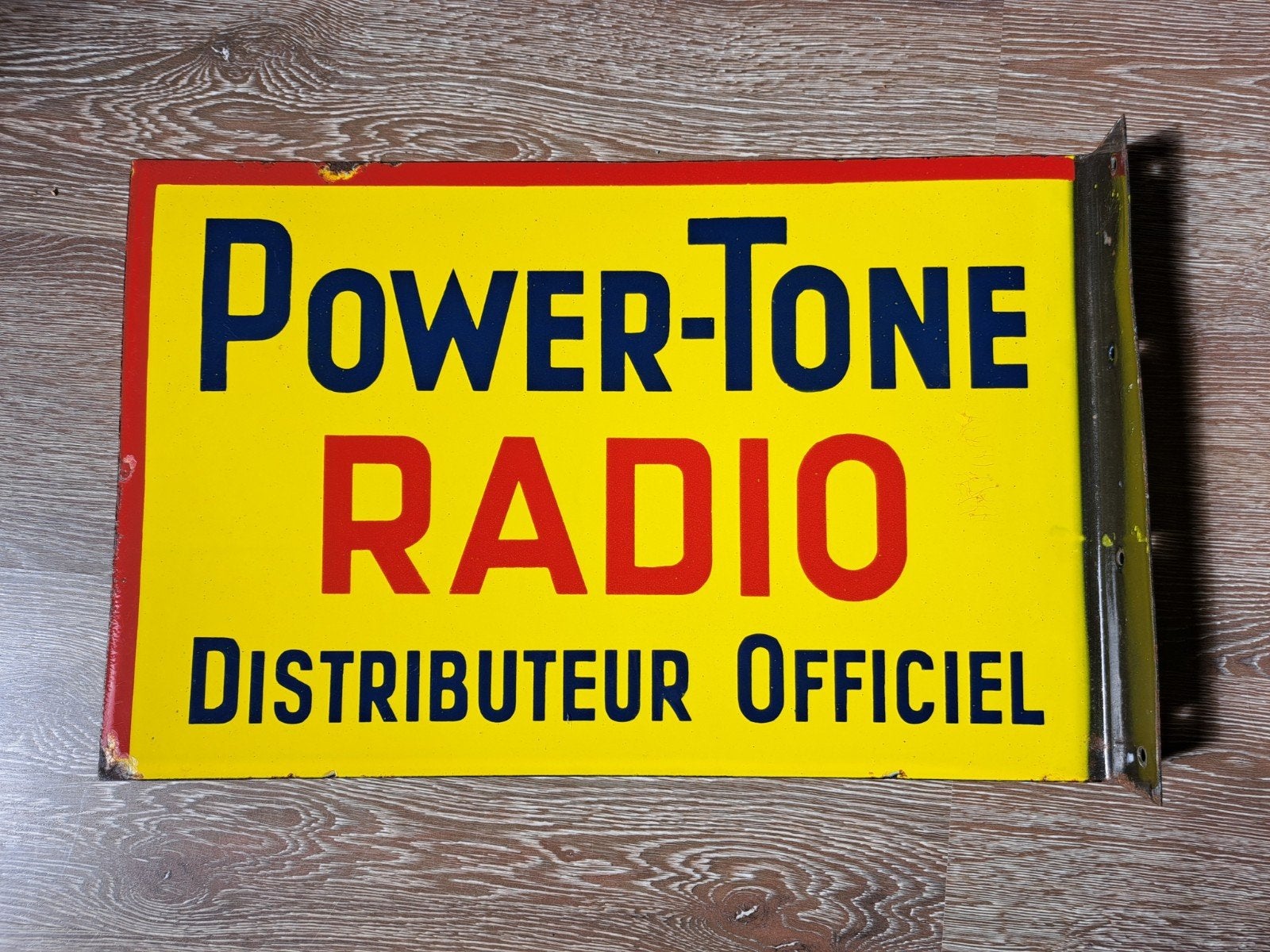 Power-Tone Radio Emaille Reclamebord