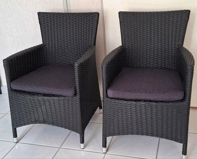 Wicker tuinstoelen 2 stuks., Tuin en Terras, Ophalen, Zo goed als nieuw, Wicker
