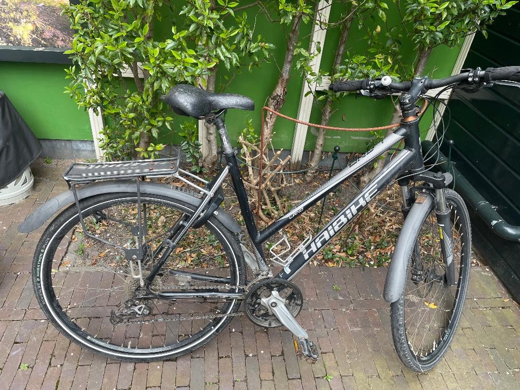 hybride/cross fiets in goede staat, Gebruikt, 47 tot 50 cm, Versnellingen, Schijfrem