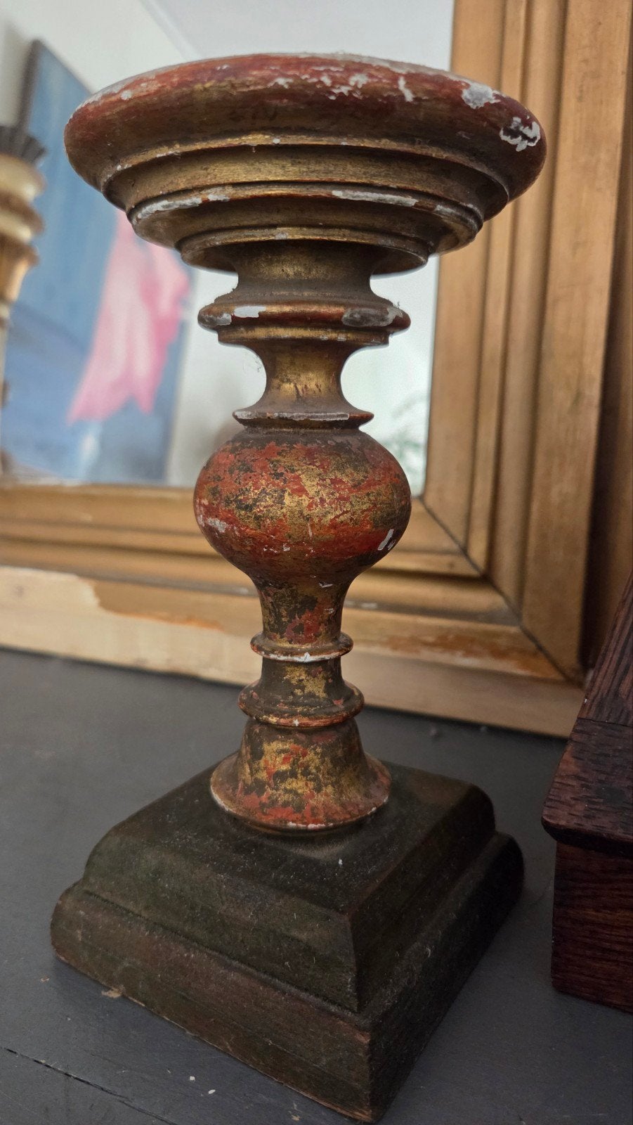 Franse bois doré kandelaar uit ca 1840, Ophalen of Verzenden