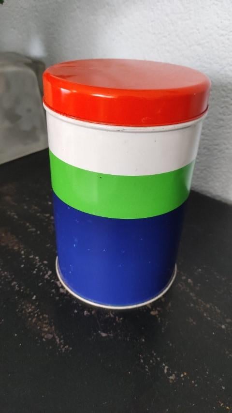 Vintage blik Impala oranje wit groen blauw, Ophalen of Verzenden, Gebruikt, Overige, Overige merken