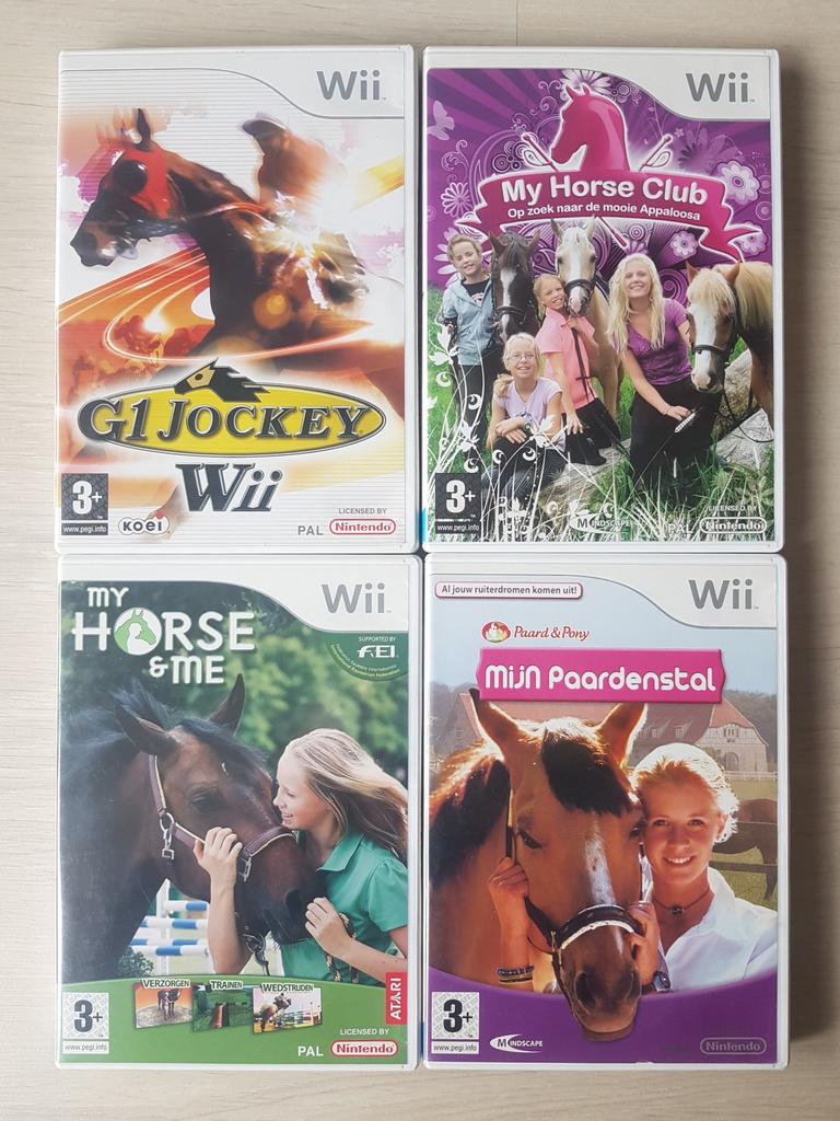 4x Nintendo Wii Spel Paarden | Pony | Manege | My Horse Club, Spelcomputers en Games, Games | Nintendo Wii, 1 speler, Ophalen of Verzenden