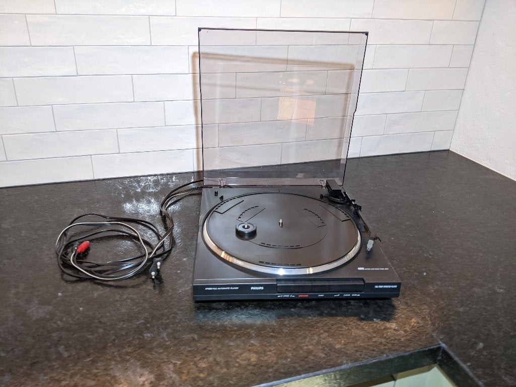 Platenspeler tuner-versterker en kleine boxjes, Gebruikt, Pitch-regelaar, Platenspeler, Ophalen
