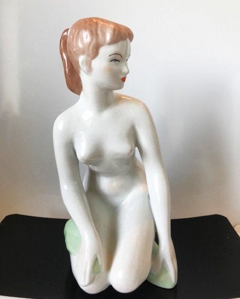 Erotisch Naakt Aquincum porselein Boedapest😎🤗💎👌, Handgemaakt, Art deco, Ophalen of Verzenden, 20 - 50 cm