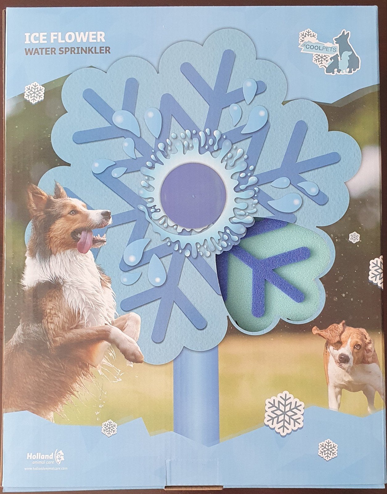 CoolPets Ice Flower Sproeier Waterspeelgoed hond blauw, Ophalen