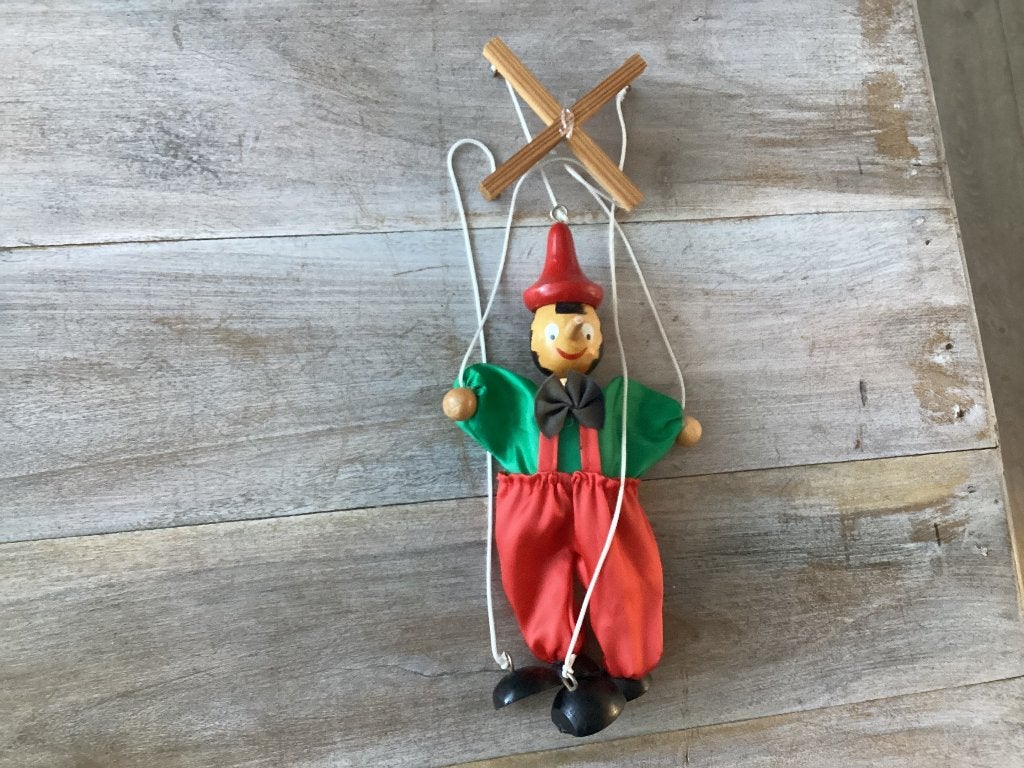 Leuke houten Pinokkio marionet, Ophalen of Verzenden, Gebruikt