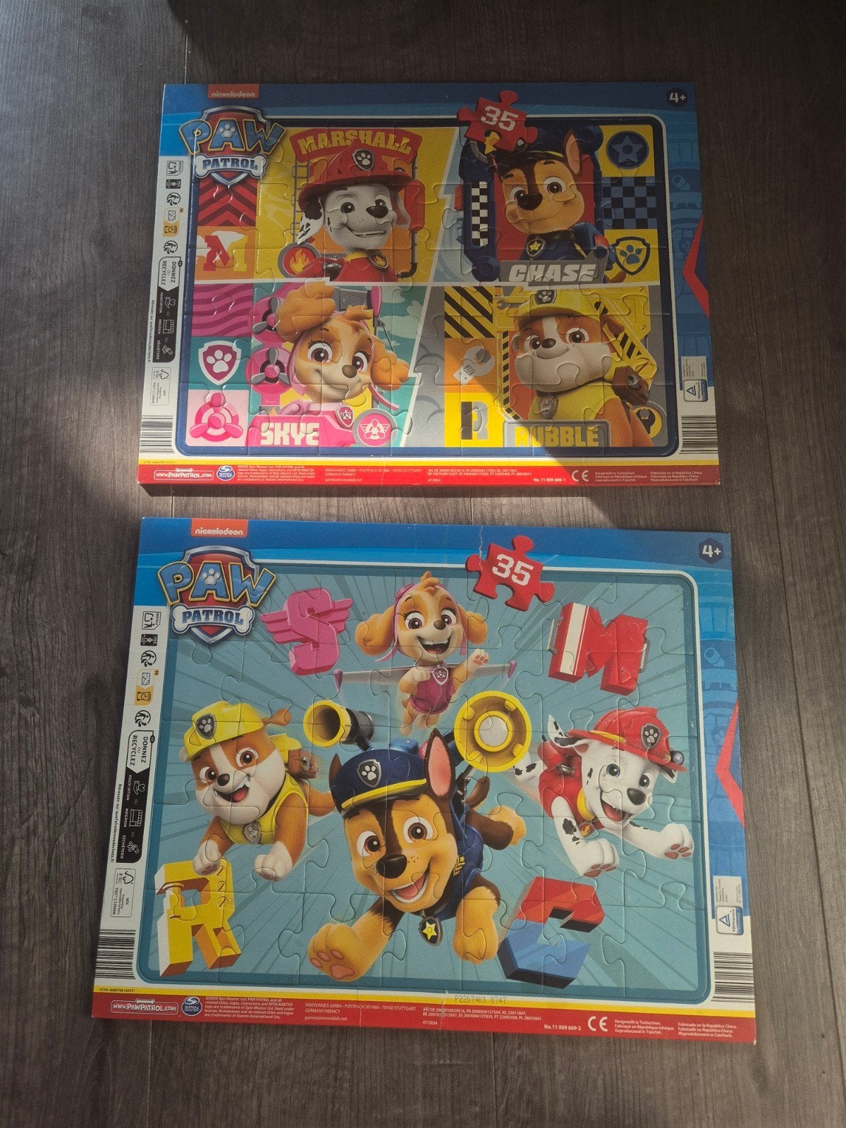 Paw Patrol Puzzels (2 stuks) - 35 stukjes per puzzel, Kinderen en Baby's, Speelgoed | Kinderpuzzels, Ophalen of Verzenden, 10 tot 50 stukjes