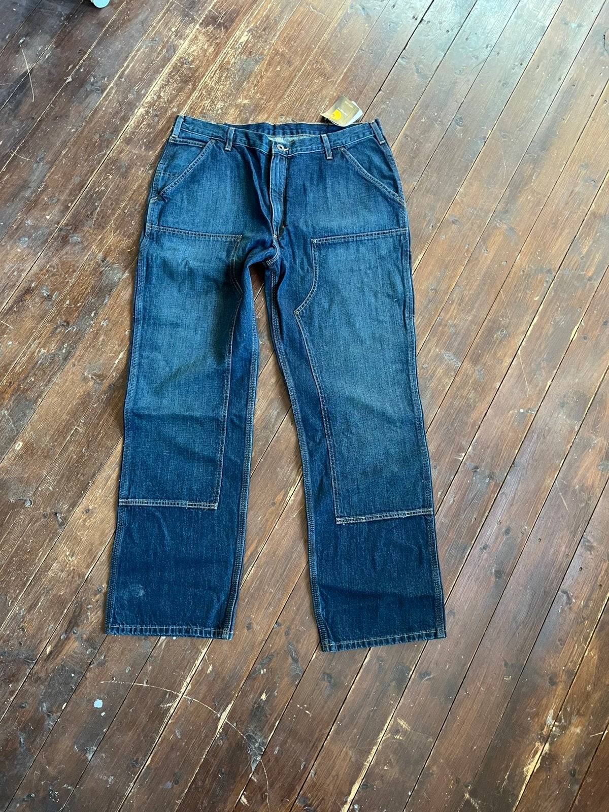 Carhartt front logger spijkerbroek, Ophalen, Nieuw, Blauw, Overige jeansmaten