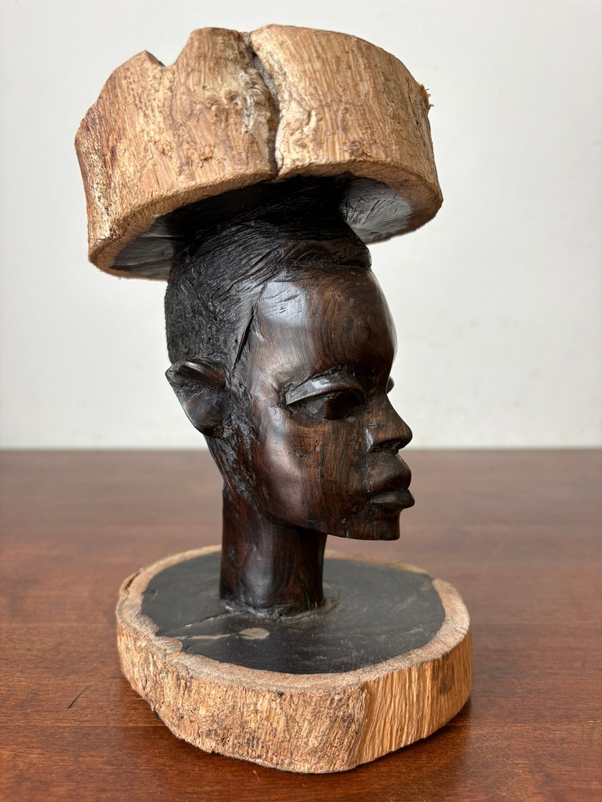 Hoofd hout afrika, Overige onderwerpen, Houtsnijwerk, Minder dan 20 cm, Ophalen of Verzenden