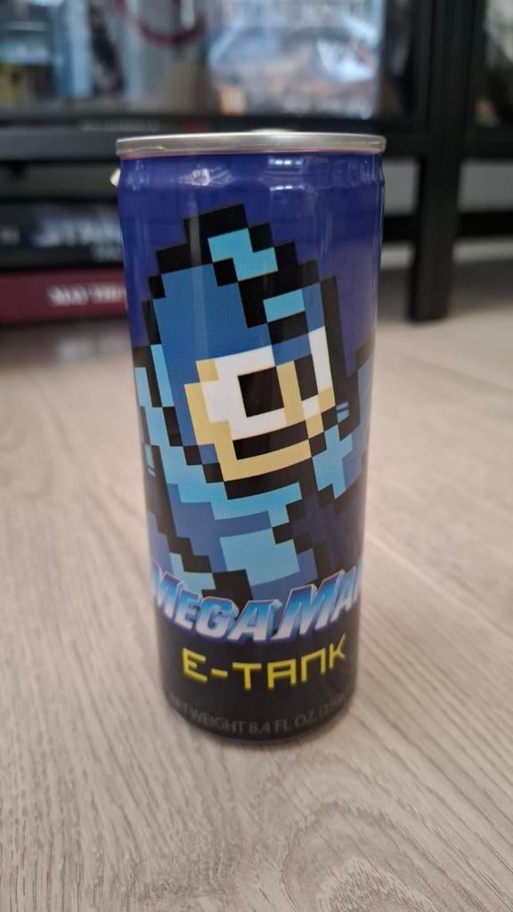Mega Man E-Tank Energy Drink Blikje (Leeg), Ophalen of Verzenden, Gebruikt