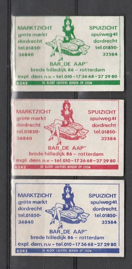 Lucifermerken, Dordrecht/Rotterdam  (2295), Verzamelen, Verzenden, Gebruikt, Luciferdoosjes of -merken