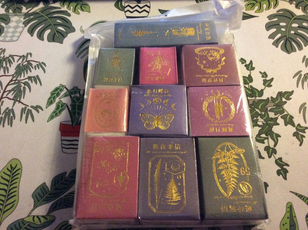 Lychii Houten/Rubber Stempel Set, 10 stuks . nieuw, Hobby en Vrije tijd, Stempelen, Ophalen of Verzenden, Nieuw, Houten stempel