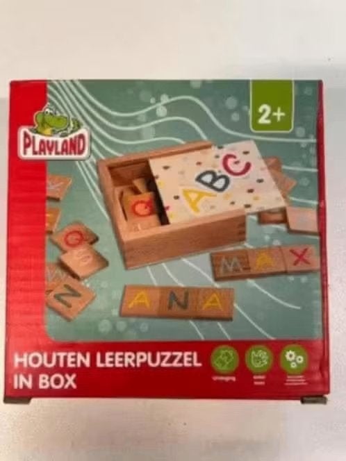 NIEUW! Playland houten leerpuzzel in box lezen €4,99, Ophalen of Verzenden, Nieuw, Taal en Lezen