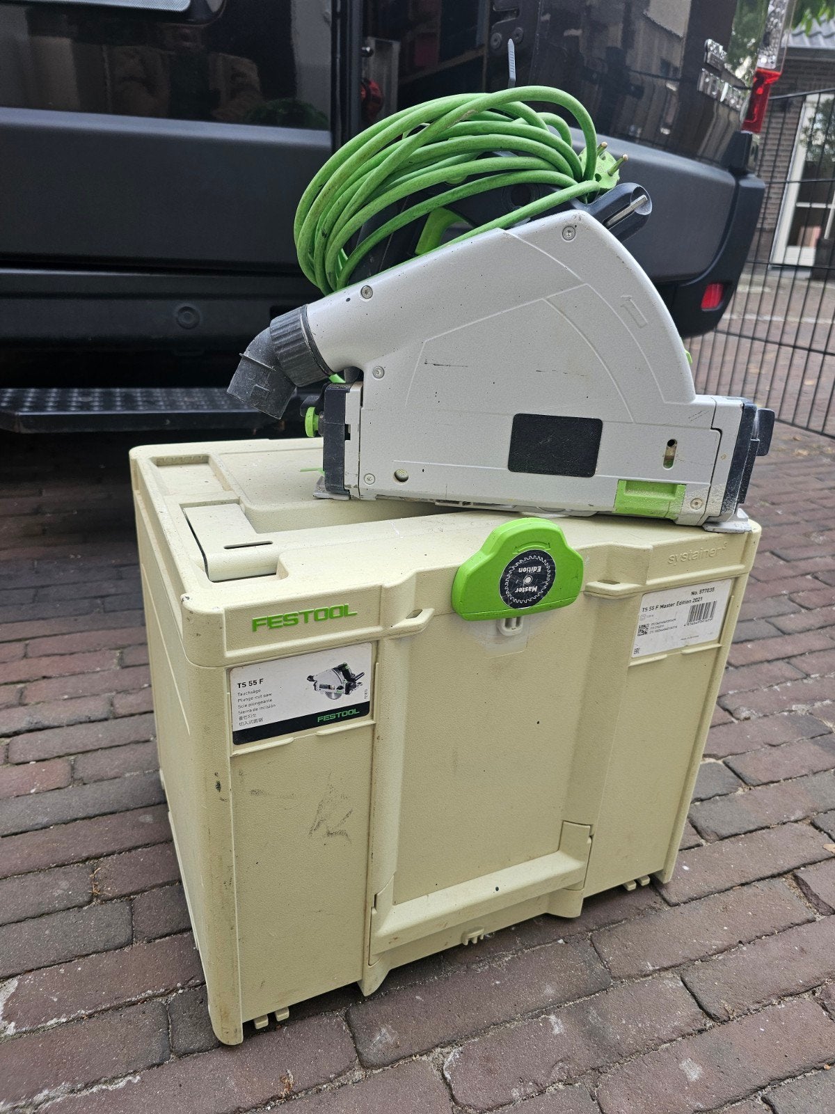 Festool TS 55 F invalzaag met systainer, Ophalen of Verzenden, Gebruikt, Invalzaag, Festool