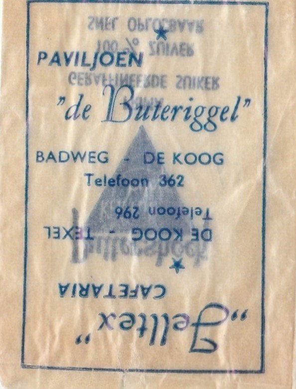 Jelltex De Koog Texel - paviljoen De Buteriggel Badweg, Ophalen of Verzenden