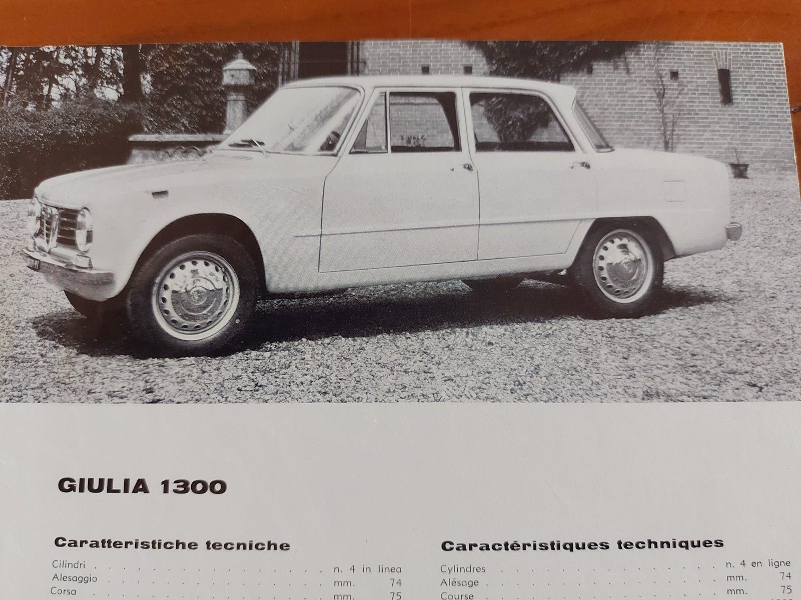 Alfa Romeo Giulia 1300 foder sheet buitenlandstalig, Ophalen of Verzenden, Zo goed als nieuw, Alfa Romeo
