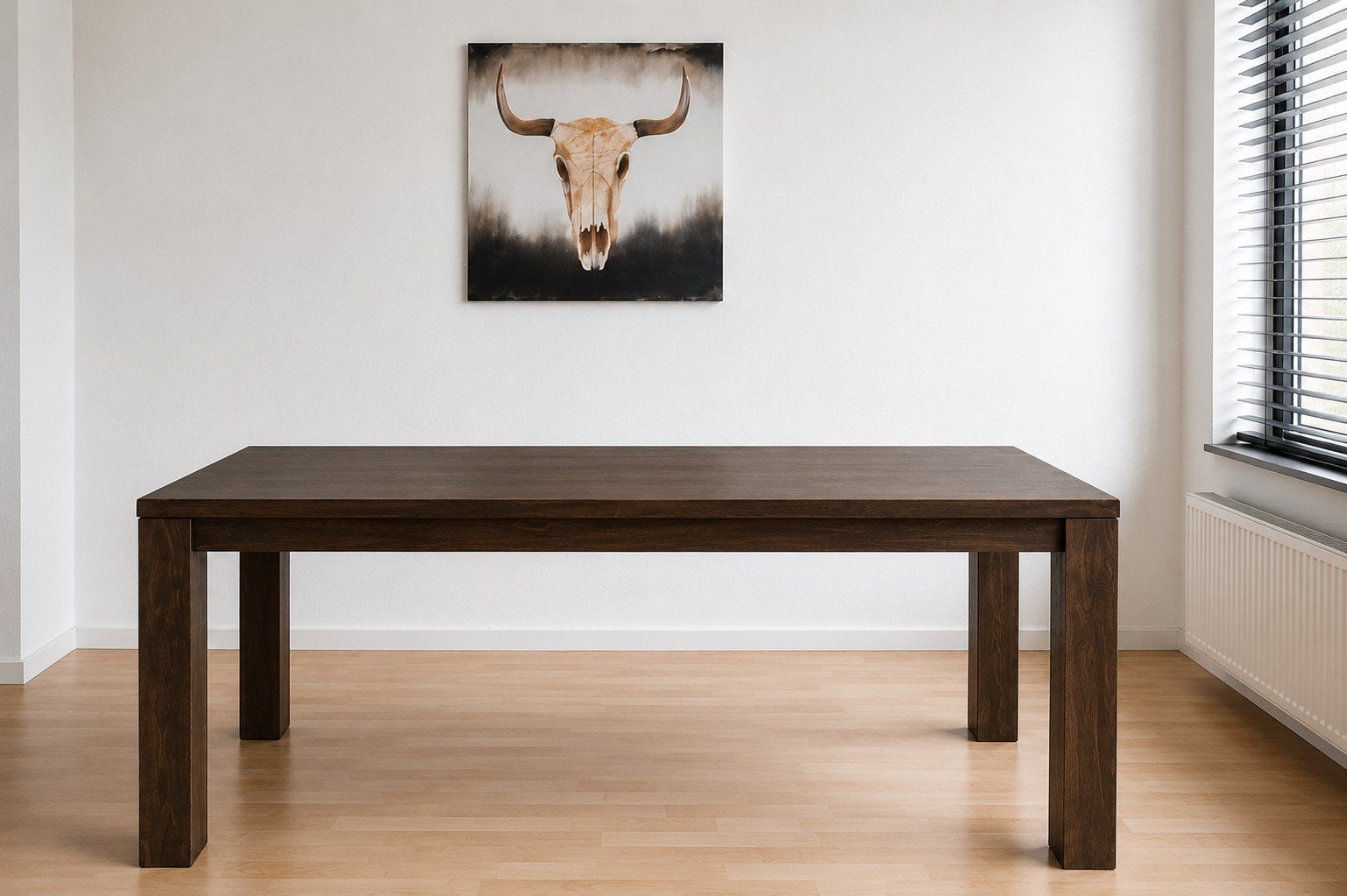 Massief houten eettafel Goossens, uitschuifbaar (200-250cm), Huis en Inrichting, Tafels | Eettafels, Ophalen