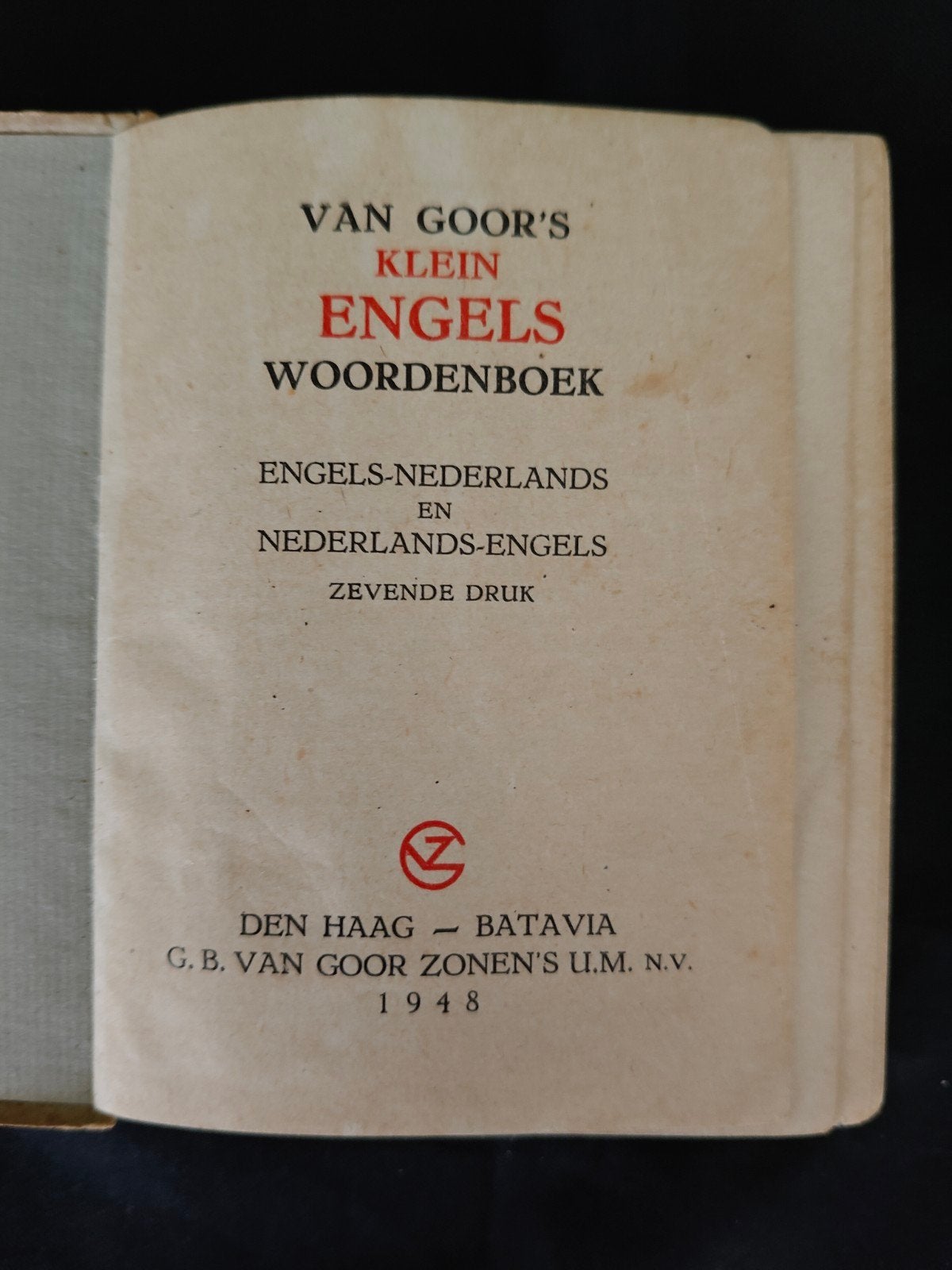Antiek ! Van Goor's Engels klein woordenboek, Antiek en Kunst, Ophalen