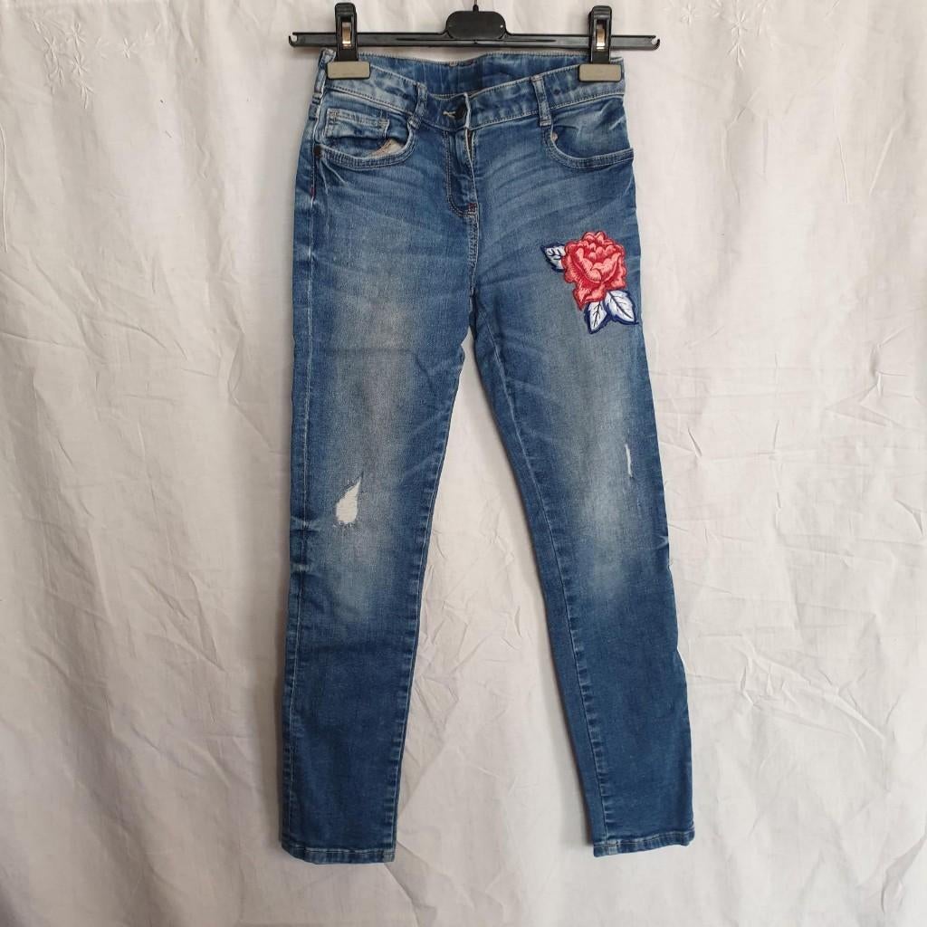 Stoere meiden spijkerbroek. Mt 140. Merk Palomino, Kinderen en Baby's, Kinderkleding | Maat 140, Zo goed als nieuw, Meisje, Broek