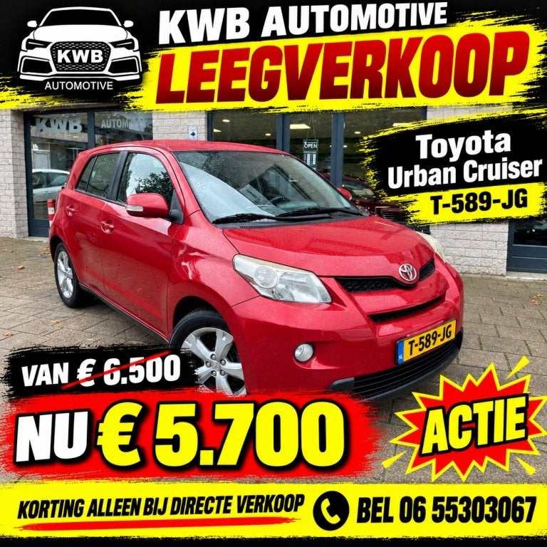 Toyota Urban Cruiser 1.3 VVT-i | Airco | Nieuwe APK Weinig k, Auto's, 101 pk, Gebruikt, 4 cilinders, 49 €/maand