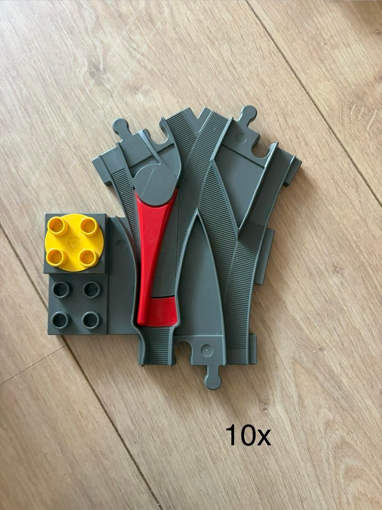 Duplo train rails wissel 10x, Ophalen, Zo goed als nieuw