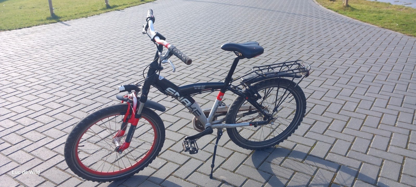 tweedehands jongens fiets, Fietsen en Brommers, Ophalen, Terugtraprem, Gebruikt, Heren
