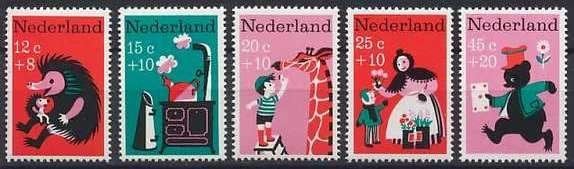 Nederland NVPH nr 894/8 postfris Kinderpostzegels 1967, Postzegels en Munten, Postzegels | Nederland, Ophalen of Verzenden, Na 1940