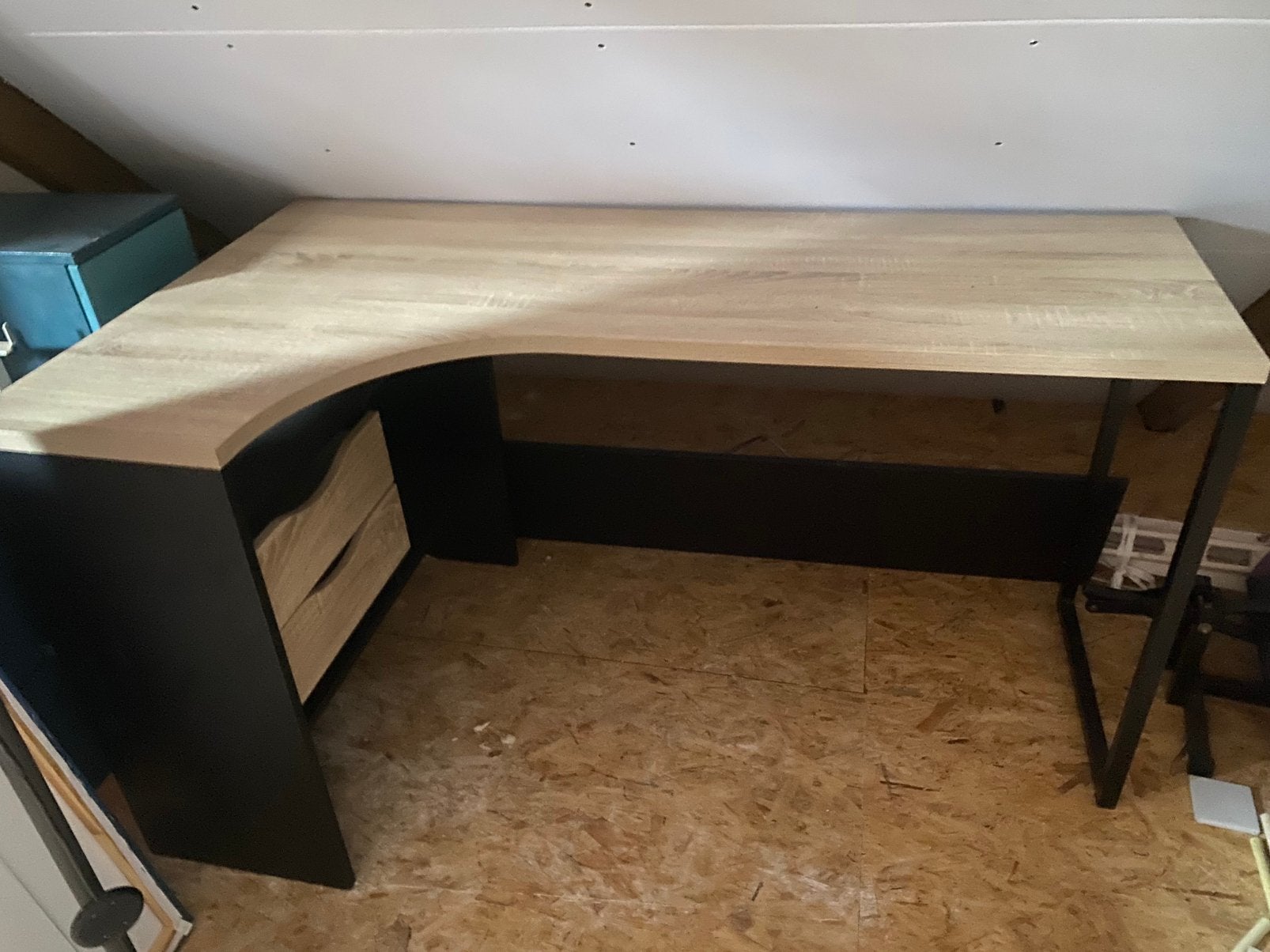 Gratis bureau, Ophalen, Zwart, Gebruikt, Hout