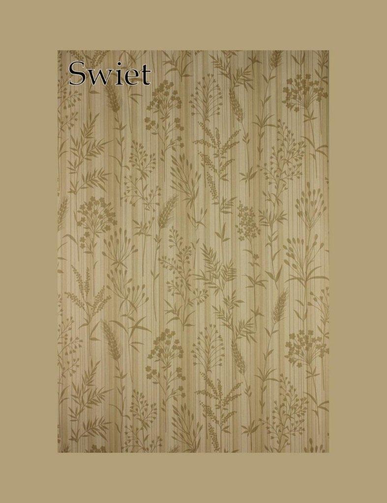 3930 vintage behang botanisch zand bruin  70s rustig swiet, Ophalen of Verzenden, Minder dan 10 m², Beige